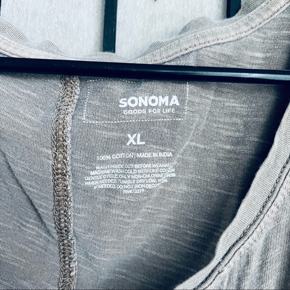 Sonoma cream 3/4 sleeve embroidered top sz XL - Picture 4 of 6